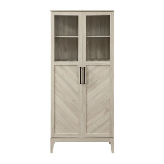 Birch Chevron Wooden Storage Cabinet-Kirkland's Home New