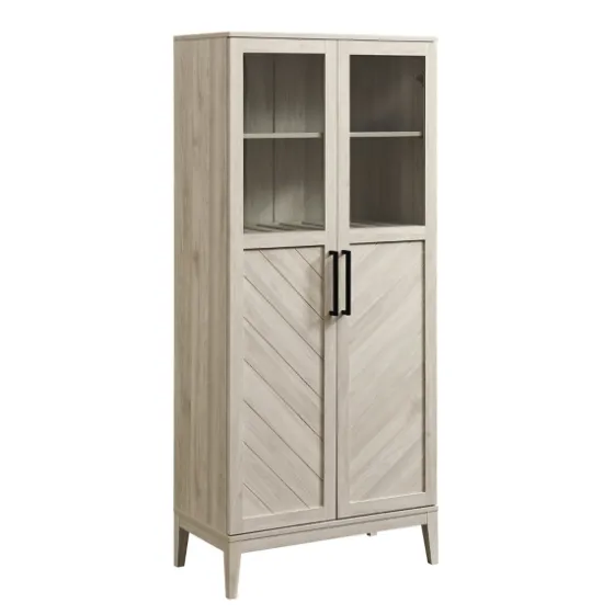 Birch Chevron Wooden Storage Cabinet-Kirkland's Home New