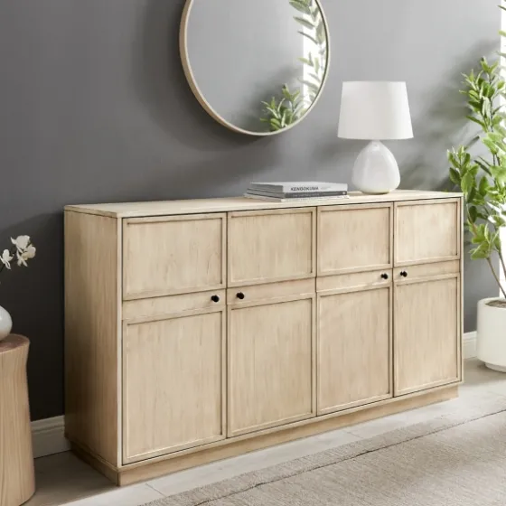 Birch Wood 4-Door Sideboard-Kirkland's Home Flash Sale