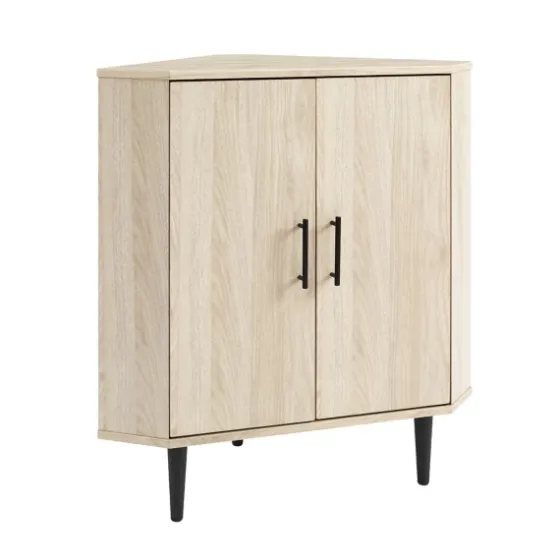 Birch Wood Finish Corner Cabinet-Kirkland's Home Clearance