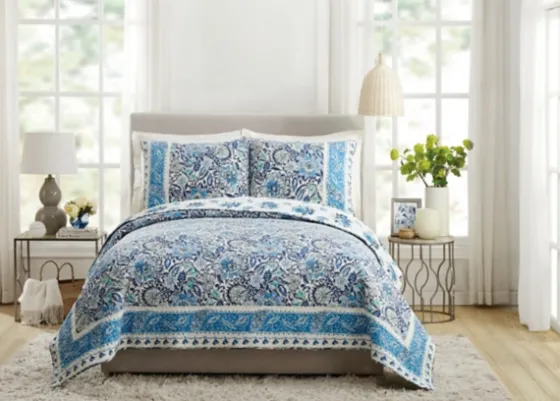 Bisou Floral Full/Queen 3-Pc. Quilt Set-Kirkland's Home Sale
