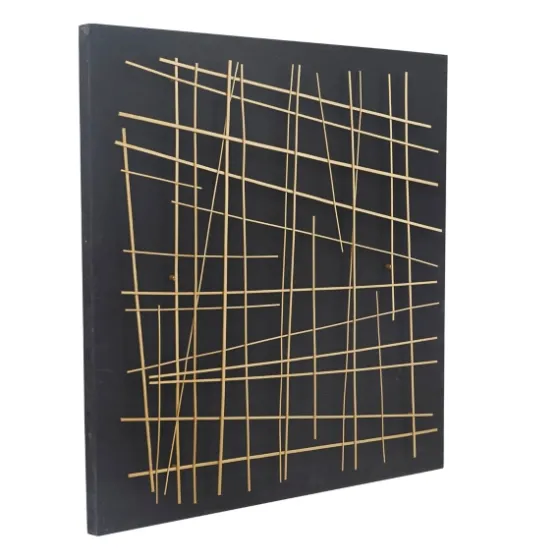 Black And Gold Metal Grid Wall Plaque-Kirkland's Home Best Sale