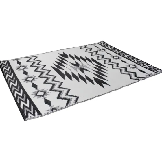 Black And White Aztec Outdoor Area Rug, 4X6-Kirkland's Home Outlet