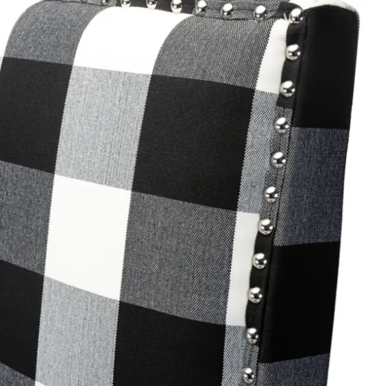 Black And White Buffalo Check Armchair-Kirkland's Home Cheap
