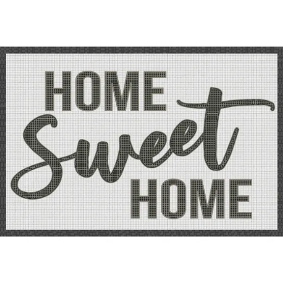 Black And White Home Sweet Home Floor Mat, 24X36-Kirkland's Home Online