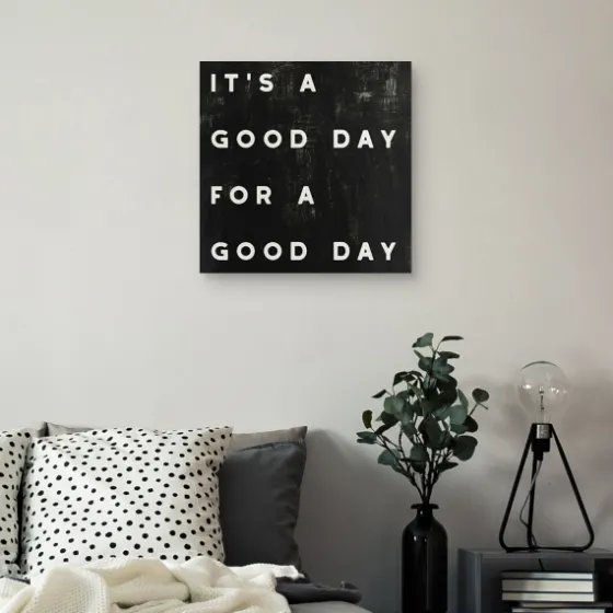 Black And White It'S A Good Day Canvas Art Print-Kirkland's Home Best Sale