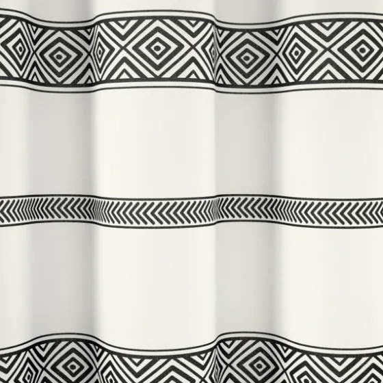 Black And White Striped Boho Shower Curtain-Kirkland's Home Online
