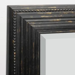 Black Beaded Frame Beveled Wall Mirror-Kirkland's Home Discount