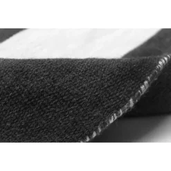 Black Cabana Stripe Indoor/Outdoor Area Rug, 3X5-Kirkland's Home Discount