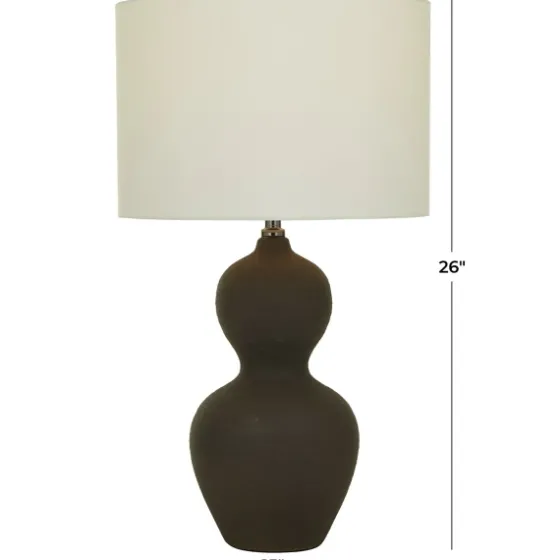 Black Ceramic Hourglass Simple Large Table Lamp-Kirkland's Home Hot