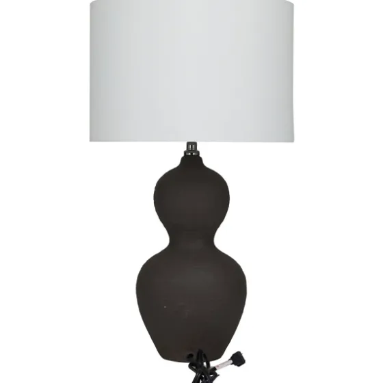 Black Ceramic Hourglass Simple Large Table Lamp-Kirkland's Home Hot