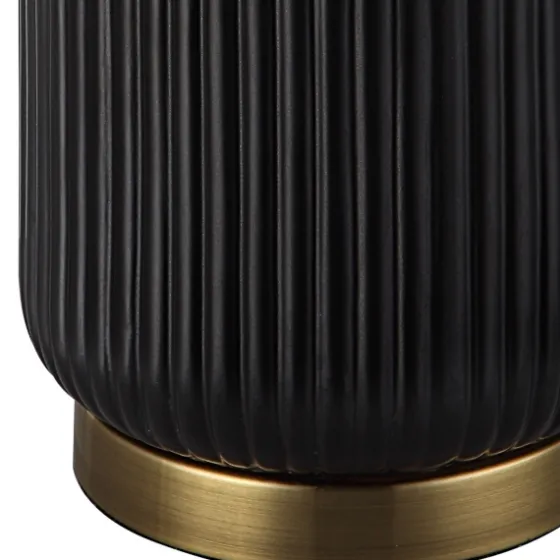 Black Ceramic Ribbed Table Lamp-Kirkland's Home Sale