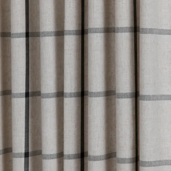 Black Checkered Single Curtain Panel, 84 In.-Kirkland's Home Best