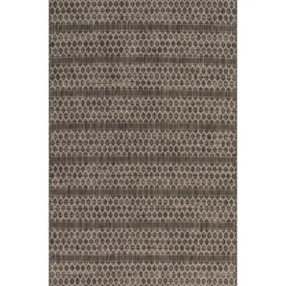 Black Eyelet Pattern Outdoor Area Rug, 5X7-Kirkland's Home Outlet