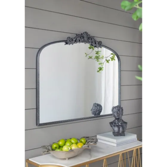 Black Floral Scroll Wall Mirror-Kirkland's Home Fashion