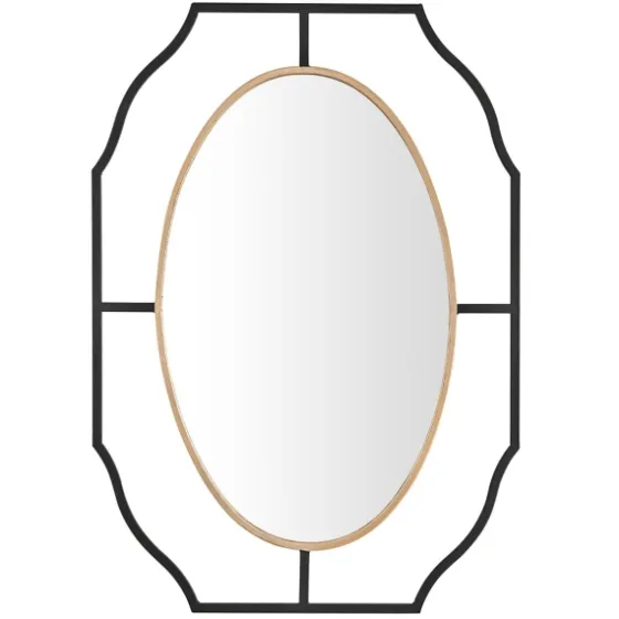 Black Gold Scalloped Oval Frame Wall Mirror-Kirkland's Home Clearance