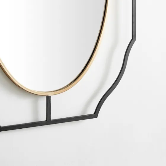 Black Gold Scalloped Oval Frame Wall Mirror-Kirkland's Home Clearance