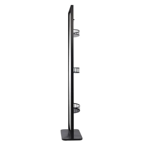 Black Iron Swivel Floor Mirror With Shelves-Kirkland's Home Fashion