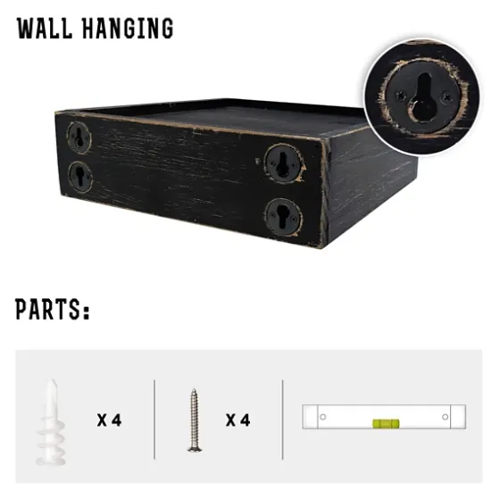 Black Led Floating Shelf With Remote, 10 In.-Kirkland's Home Online