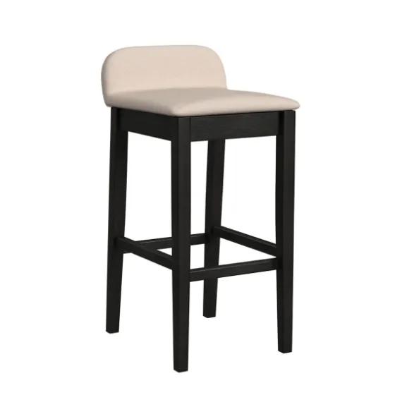 Black Lowback Padded Bar Stool-Kirkland's Home Best Sale