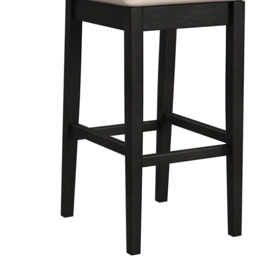 Black Lowback Padded Bar Stool-Kirkland's Home Best Sale