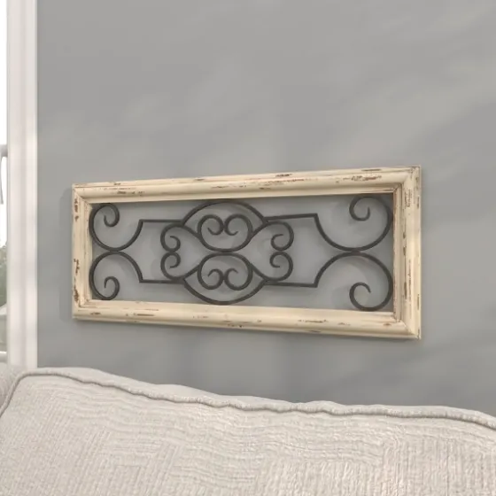 Black Metal Farmhouse Scroll Wall Plaque-Kirkland's Home Fashion