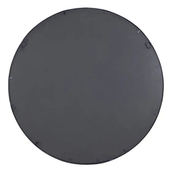 Black Metal Grid Overlay Round Mirror-Kirkland's Home Online