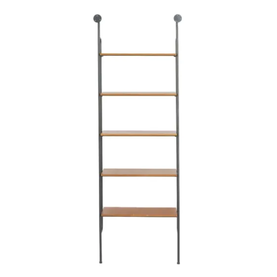 Black Metal Pipe Frame Brown Wood Wall Shelf-Kirkland's Home Flash Sale