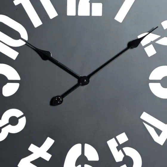 Black Metal Quatrefoil Farmhouse Wall Clock-Kirkland's Home Online