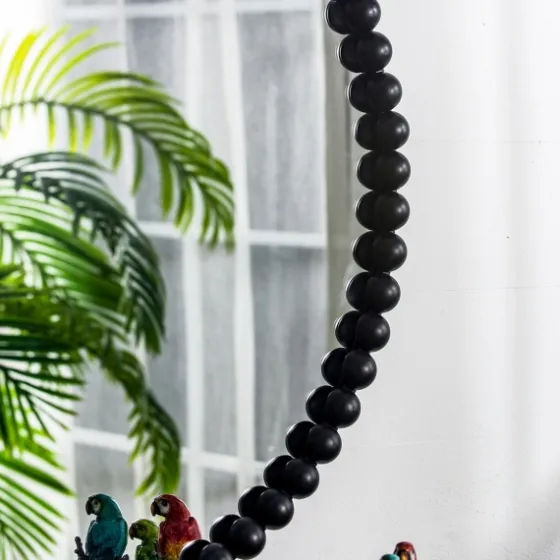 Black Metal Round Beaded Wall Mirror-Kirkland's Home Best