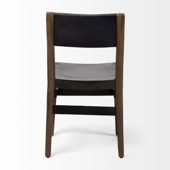 Black Modern Mango Wood Blocky Dining Chair-Kirkland's Home New