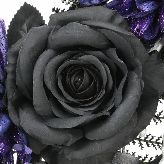 Black Purple Leaves Skull Hands Halloween Wreath-Kirkland's Home Best