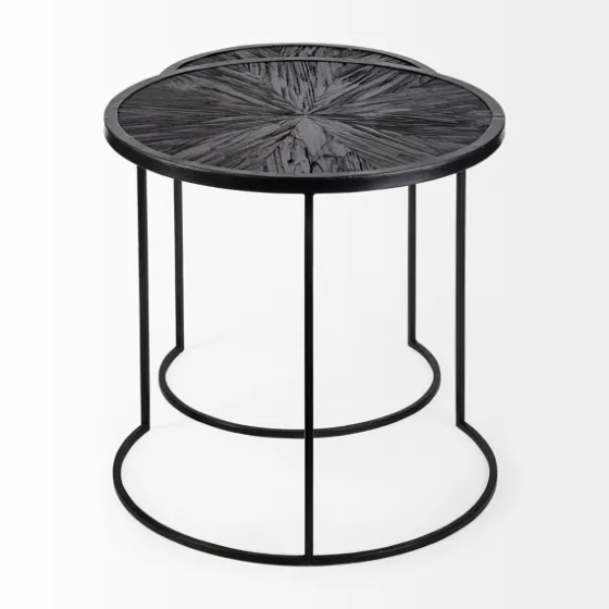 Black Starburst Nesting Accent Tables, Set Of 2-Kirkland's Home Best