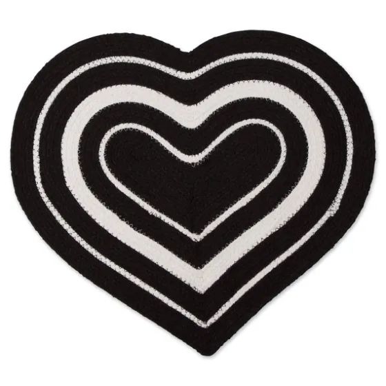 Black Striped Heart Pet Bowl Mat-Kirkland's Home Cheap