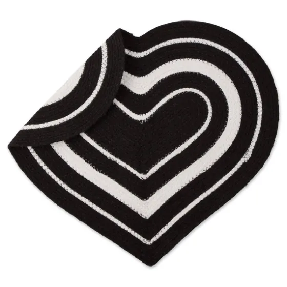 Black Striped Heart Pet Bowl Mat-Kirkland's Home Cheap