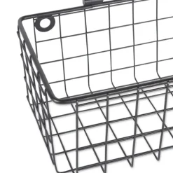 Black Wall Hanging Wire Baskets, Set Of 2-Kirkland's Home New