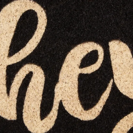 Black Whimsical Hey Doormat-Kirkland's Home Outlet