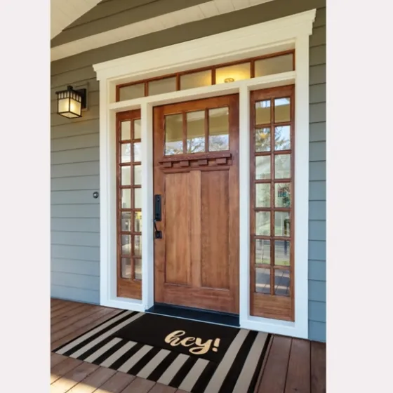 Black Whimsical Hey Doormat-Kirkland's Home Outlet