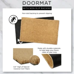 Black Whimsical Hey Doormat-Kirkland's Home Outlet