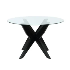 Black Wood Table And Gray Chair 5-Pc. Dining Set-Kirkland's Home Store
