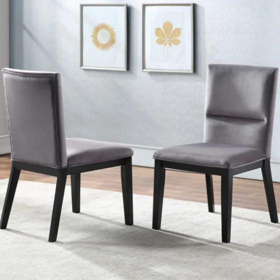 Black Wood Table And Gray Chair 5-Pc. Dining Set-Kirkland's Home Store