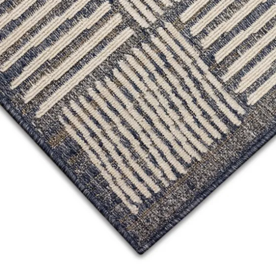 Blake Gray Cube Indoor/Outdoor Area Rug, 7X9-Kirkland's Home Shop