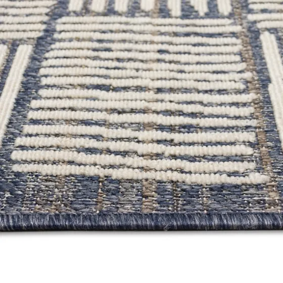 Blake Gray Cube Indoor/Outdoor Area Rug, 7X9-Kirkland's Home Shop