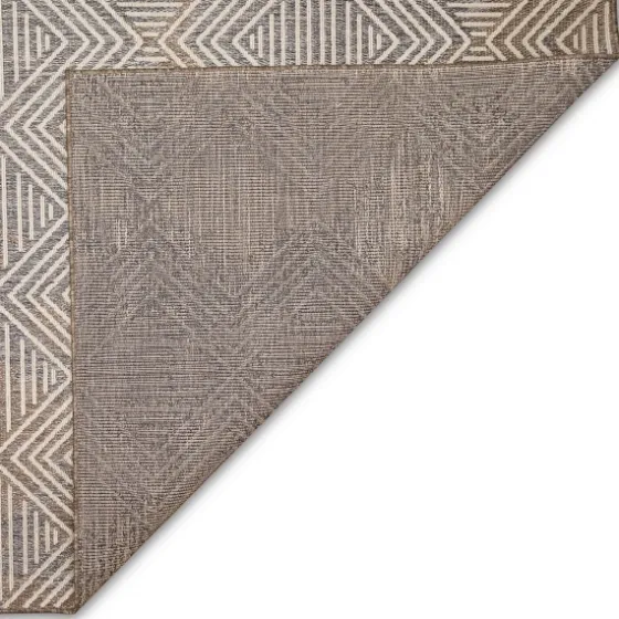 Blake Gray Zigzag Indoor/Outdoor Runner, 1X7-Kirkland's Home Cheap