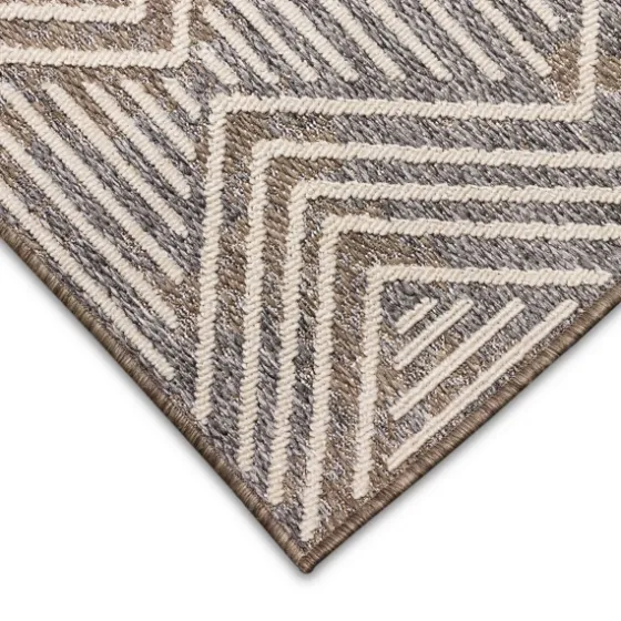 Blake Gray Zigzag Indoor/Outdoor Runner, 1X7-Kirkland's Home Cheap