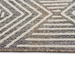 Blake Gray Zigzag Indoor/Outdoor Runner, 1X7-Kirkland's Home Cheap