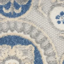 Blue And Gray Medallion Outdoor Area Rug, 6X9-Kirkland's Home Flash Sale