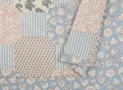Blue And Rose Patchwork King 3-Pc. Quilt Set-Kirkland's Home Clearance