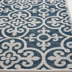 Blue Auckland Tile Outdoor Area Rug, 7X9-Kirkland's Home Clearance