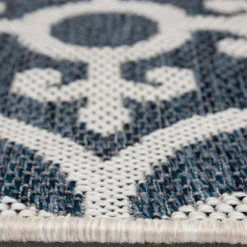 Blue Auckland Tile Outdoor Area Rug, 7X9-Kirkland's Home Clearance